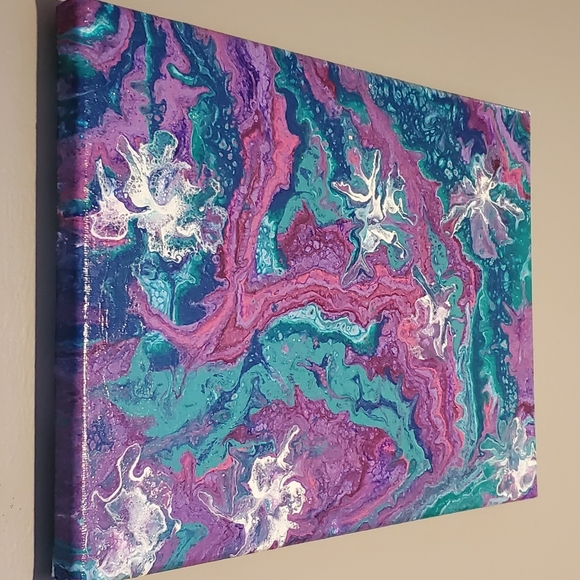 Acrylic Fluid Art on Canvas - Picture 3 of 3